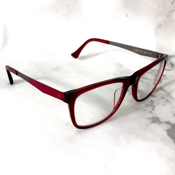 calvin klein red glasses